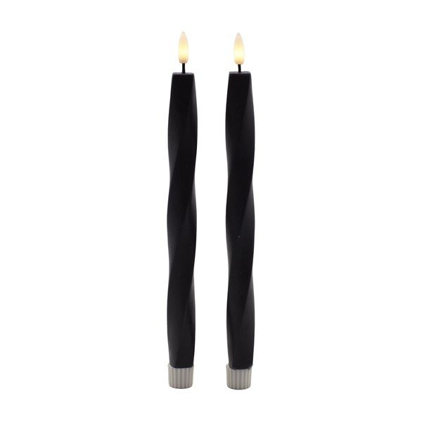 Elemmel működő LED gyertya szett 2 db-os (magasság 26 cm) Sille Twist – Sirius