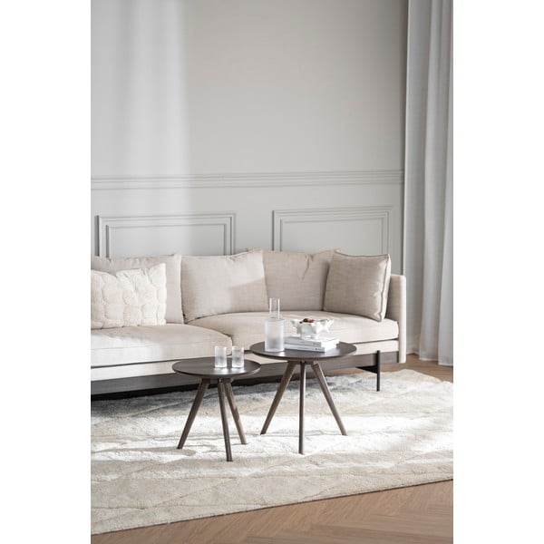 Kerek tárolóasztal tölgyfa dekoros asztallappal ø 50 cm Yumi – Rowico-image-1