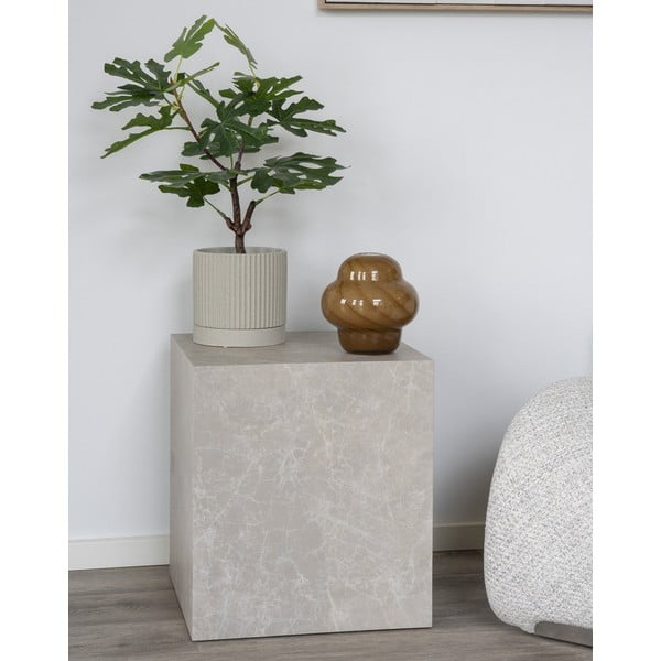 Tárolóasztal márvány dekorral 40x40 cm Prague – House Nordic-image-1