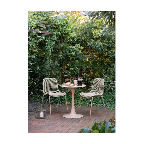 Fém kerek kerti étkezőasztal ø 60 cm Meira – House Nordic-image-1