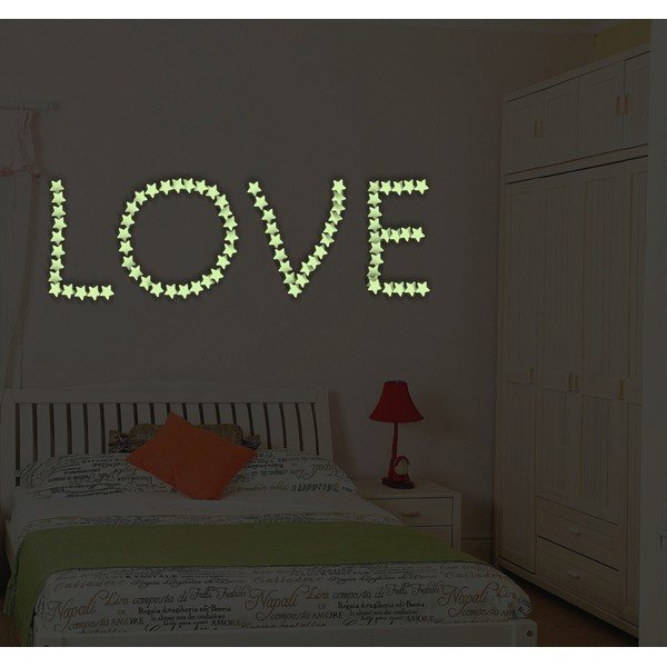 Stars 100 db-os sötétben világító falmatrica szett - Ambiance-image-2