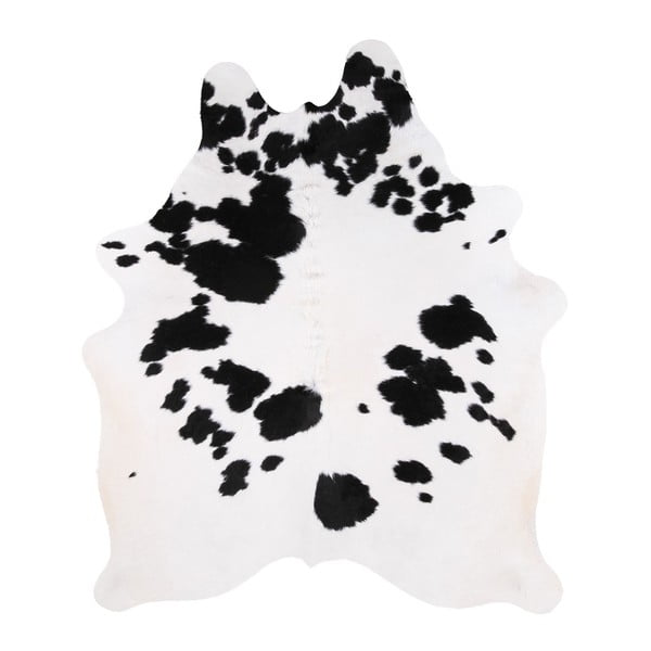Nero Creamy fekete-fehér valódi marhabőr, 182 x 161 cm - Arctic Fur