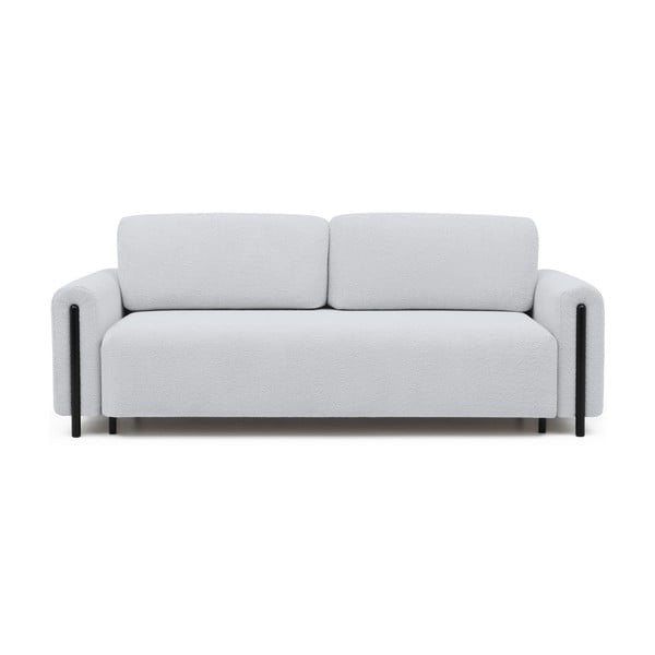 Szürke buklé kinyitható-tárolóhelyes kanapé 244 cm Arcadova – ELTAP