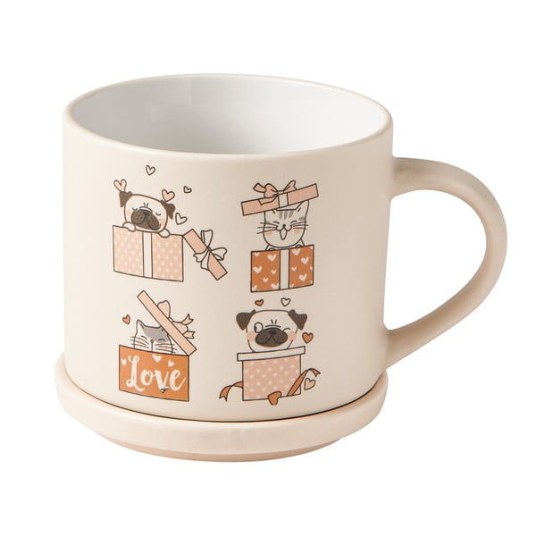 Bézs-világosbarna porcelán bögre szett 2 db-os 35 ml – Brandani-image-3