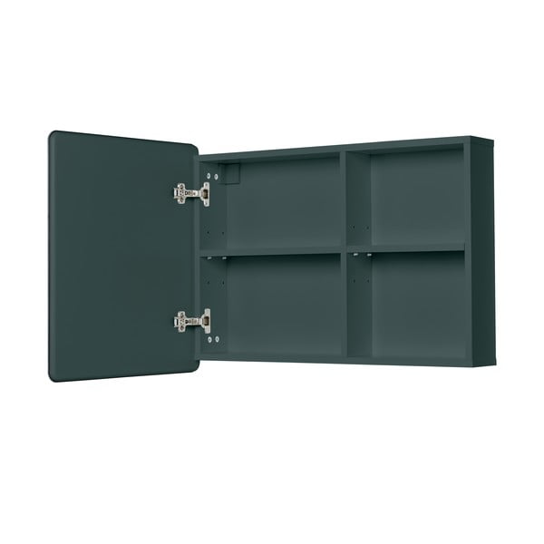 Sötétzöld fali-tükrös fürdőszoba szekrény 80x58 cm Color Bath – Tom Tailor-image-3