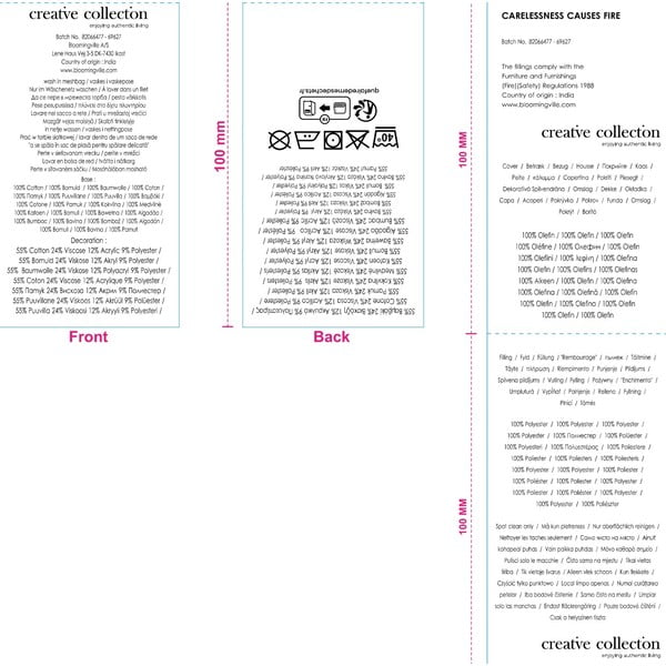 Pamut díszpárna 50x50 cm Pico – Bloomingville-image-4