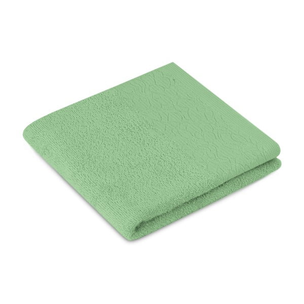 Világoszöld frottír pamut törölköző és fürdőlepedő készlet 2 db-os Flos – Restilo-image-1