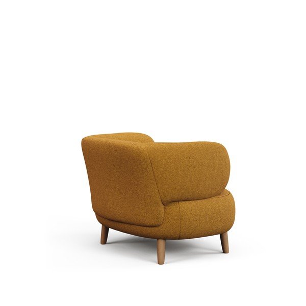 Mustársárga buklé fotel Luisa – Kave Home-image-2