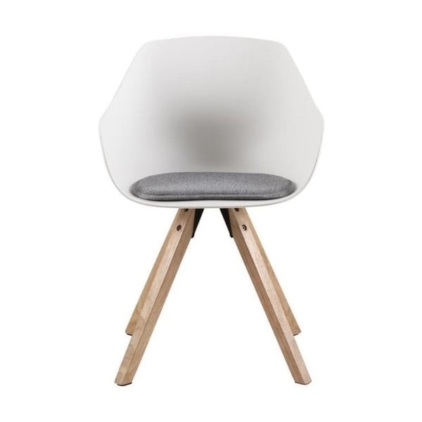 Fehér-szürke kárpitozott karfás étkezőszék szett 2 db-os Tina – Actona-image-2