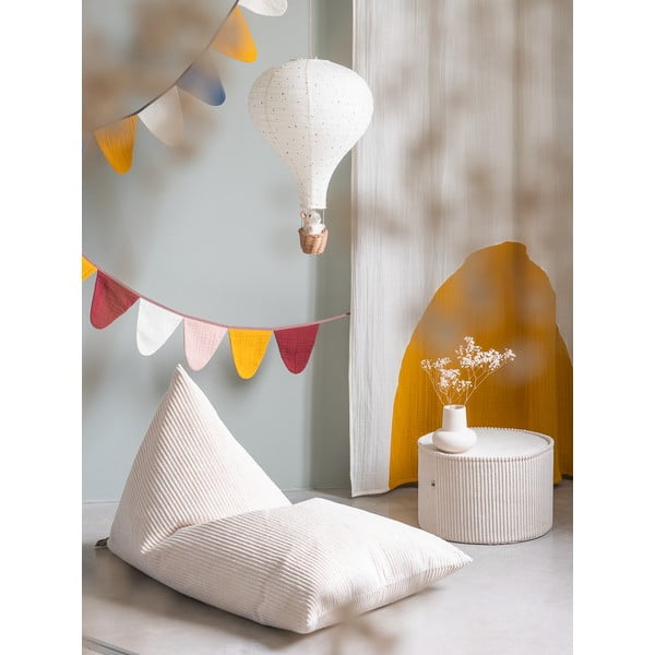 Krémszínű kordbársony gyerek babzsákfotel Big Lounger – Wigiwama-image-3