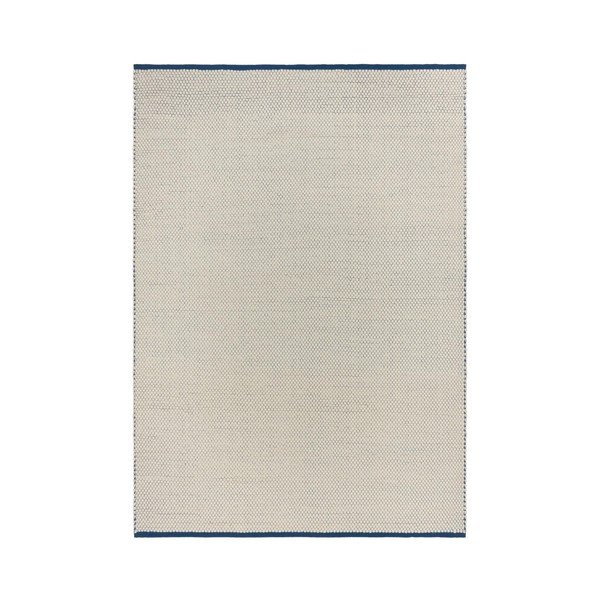 Kék-bézs kézi szövésű gyapjú szőnyeg 170x240 cm Lenu – noo.ma