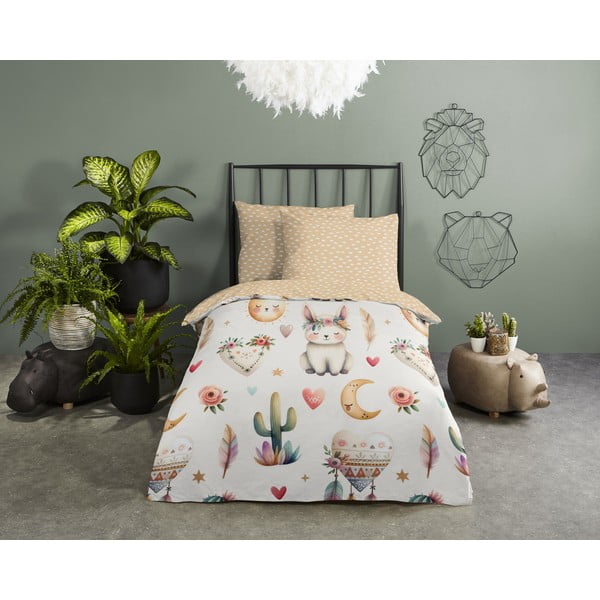 Bézs pamut gyerek ágyneműhuzat babaágyhoz 100x135 cm Luz – Good Morning-image-1