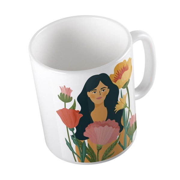 Flower Or Woman fehér kerámia bögre, 330 ml - Butter Kings-image-3
