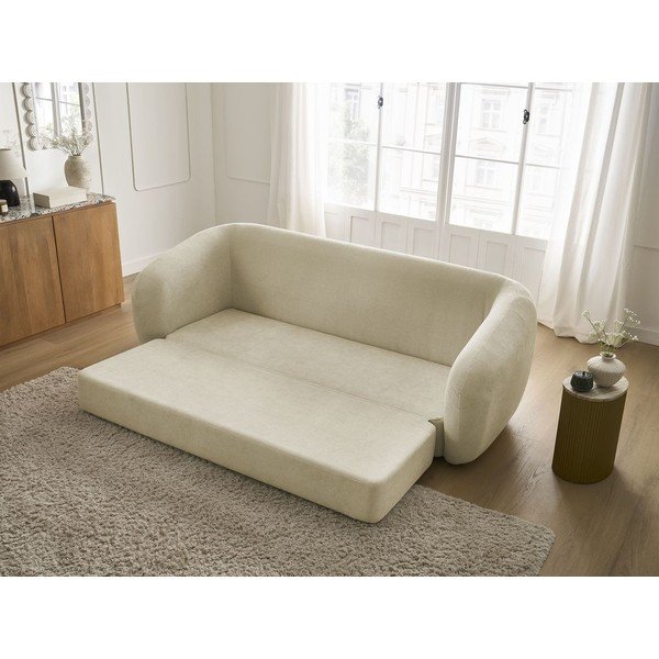 Szürkésbarna zsenília kinyitható kanapé 228 cm Neyo – Bobochic Paris-image-1