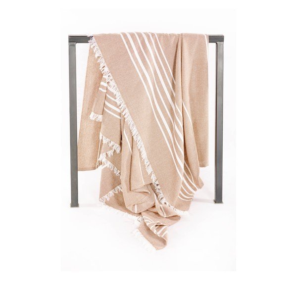 Bézs pamut takaró 150x200 cm Solene – Tiseco Home Studio-image-3