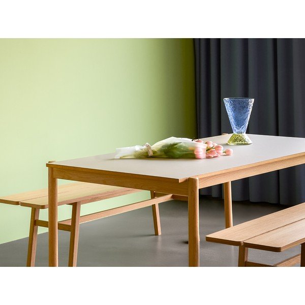 Tölgyfa étkezőasztal 107x190 cm Oblique – Hübsch-image-2