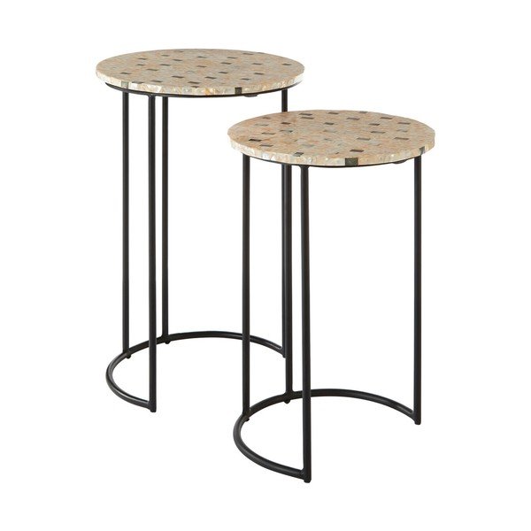 Kerek tárolóasztal szett 2 db-os ø 38 cm Halle – Premier Housewares-image-4