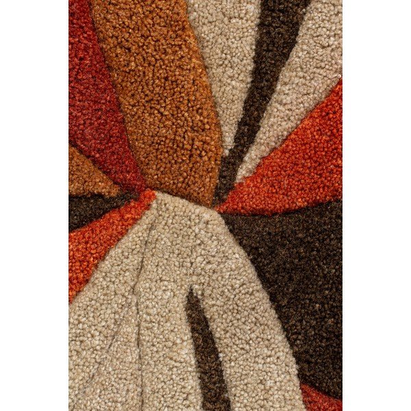 Splinter narancssárga szőnyeg ⌀ 135 cm - Flair Rugs-image-1