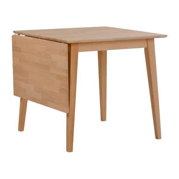 Filippa natúr tölgyfa étkezőasztal lehajtható asztallappal, 80 x 80 cm - Rowico