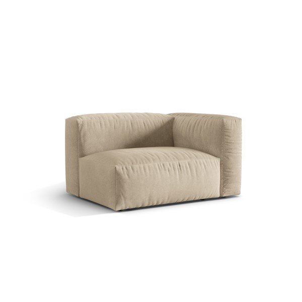 Bézs bársony kanapé modul (jobb oldali) Martina – Micadoni -image-1