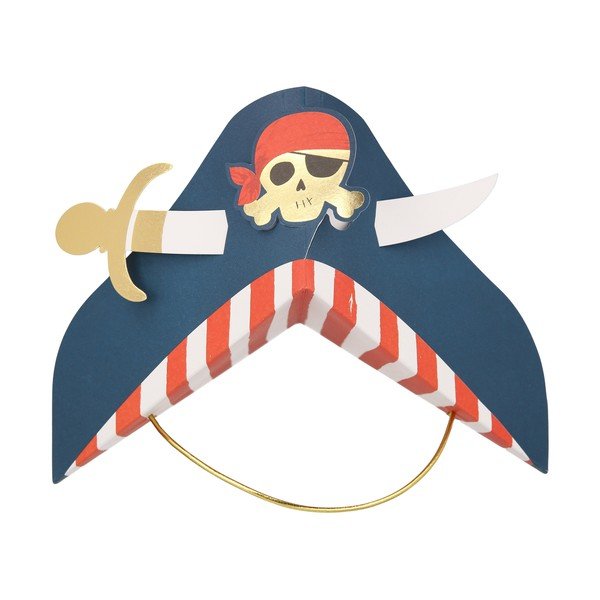 Papír sapka készlet 8 db-os Pirate – Meri Meri-image-4