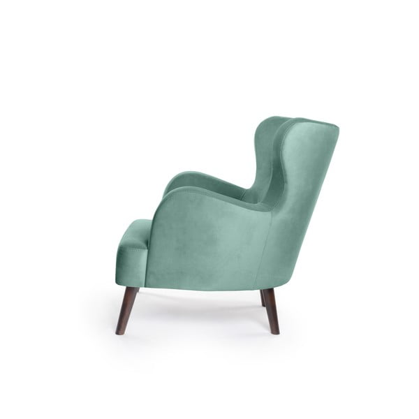 Mentazöld bársony füles fotel Noemye – Bonami Selection-image-3