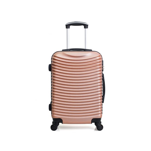 Etna roséarany színű gurulós bőrönd, 36 l - Hero