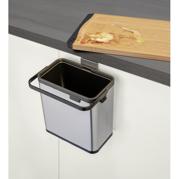Matt ezüstszínű komposztálható hulladék gyűjtő 3 l Colin – Wenko-image-2
