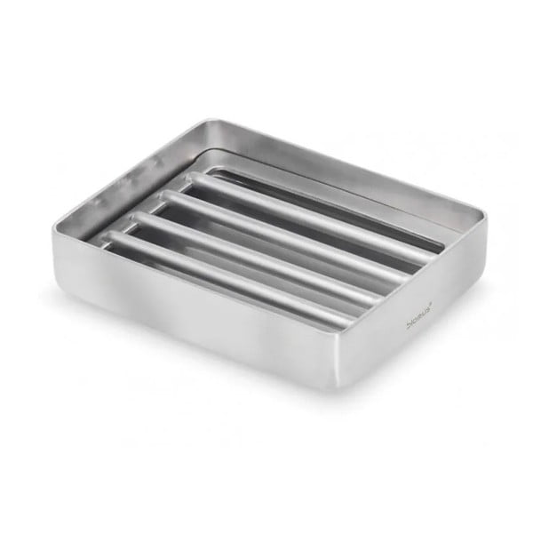 Fényes ezüstszínű rozsdamentes acél szappantartó Nexio – Blomus-image-1