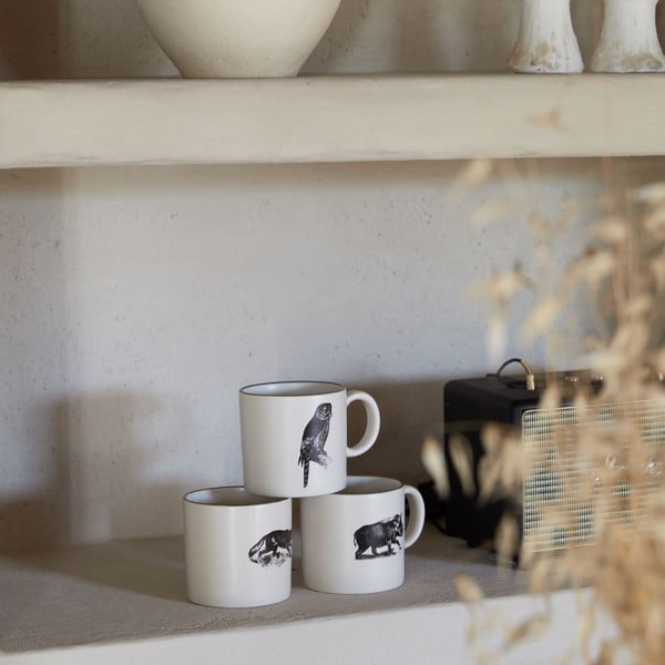 Fekete-bézs agyagkerámia bögre szett 4 db-os 350 ml Elements – Costa Nova-image-4