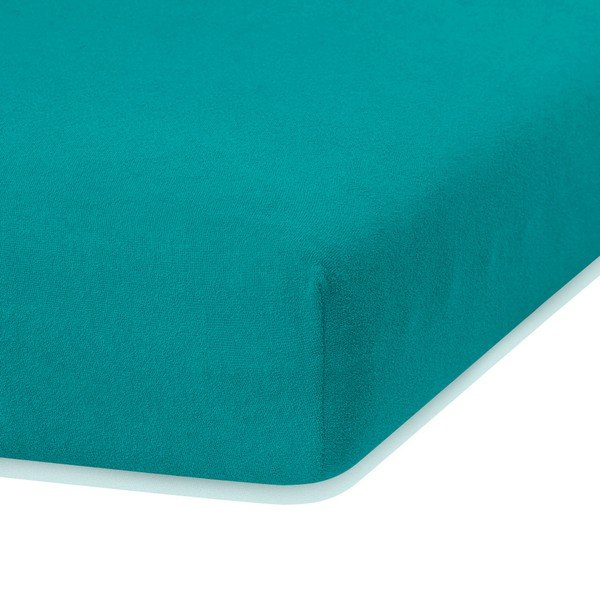 Ruby Turquoise türkiz kétszemélyes gumis lepedő, 180-200 x 200 cm - AmeliaHome-image-2