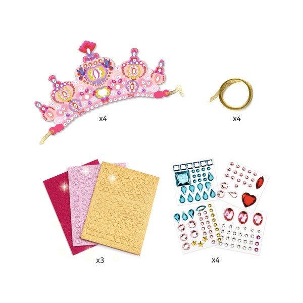 Princess koronakészítő szett 4 db koronához - Djeco-image-1
