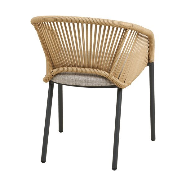 Bézs fém-párnázott kerti szék Novella – House Nordic-image-4