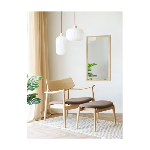 Fehér függőlámpa üveg búrával ø 20 cm Argalo – House Nordic-image-1