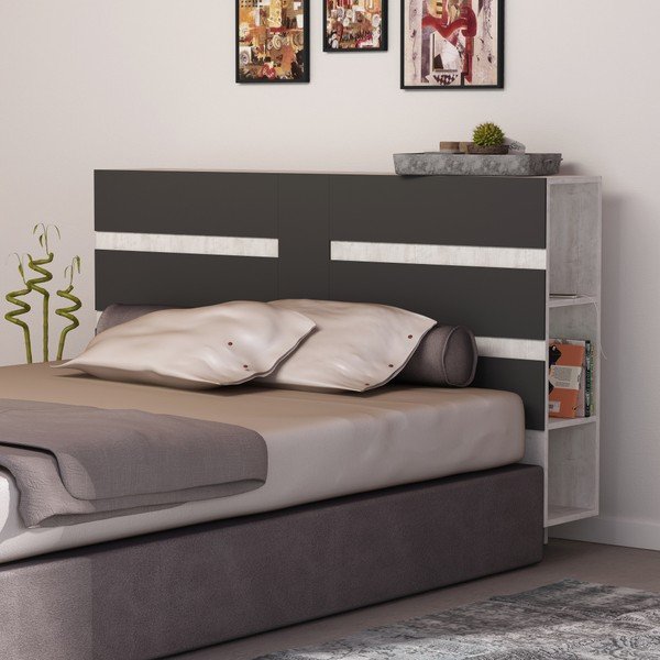 Eddo fehér fejtámla és tároló antracit részletekkel - Homitis-image-3