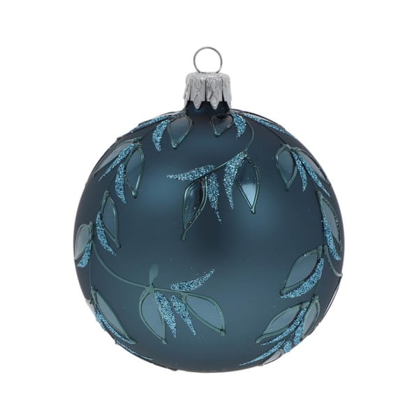 3 db-os kék üveg karácsonyfadísz szett - Ego Dekor