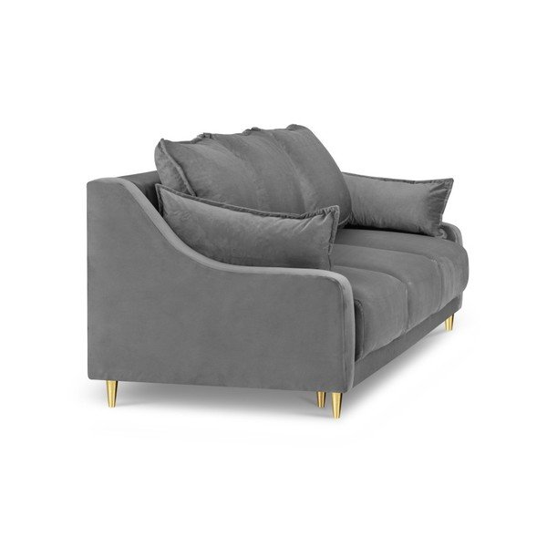Pansy világosszürke kinyitható kanapé tárolóhellyel, 215 cm - Mazzini Sofas-image-3
