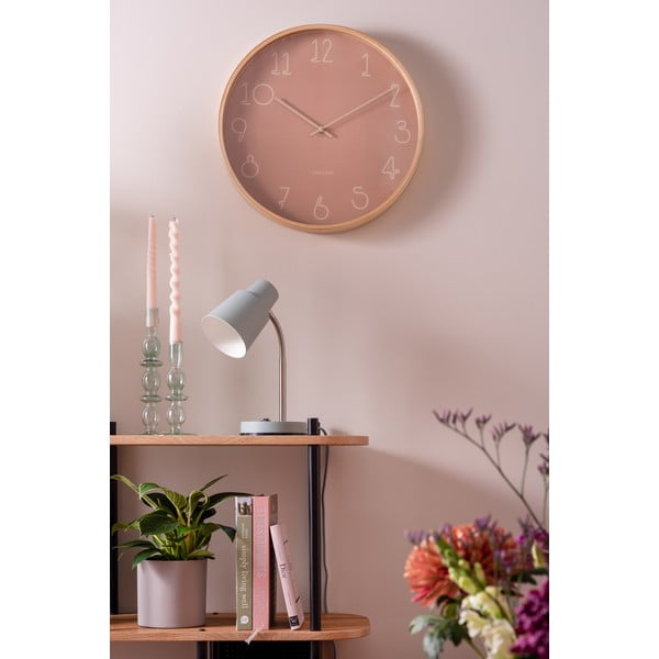 Sencillo rózsaszín falióra, ø 40 cm - Karlsson-image-1