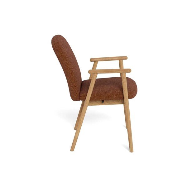 Terrakotta színű kárpitozott karfás étkezőszék szett 2 db-os Calvin – Actona-image-4