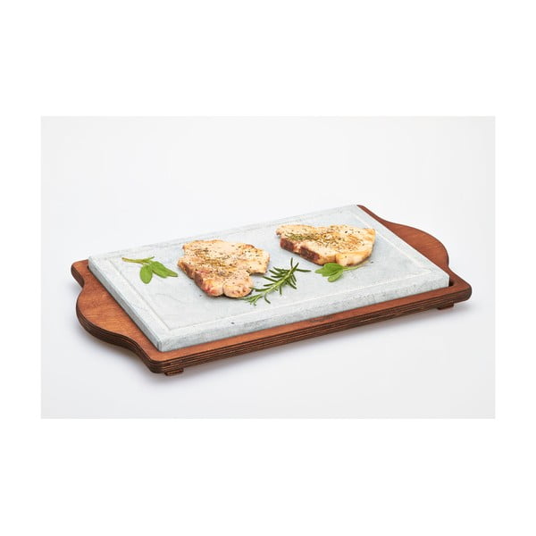 Stone Plate tálca kőlappal, 25 x 40 cm - Bisetti