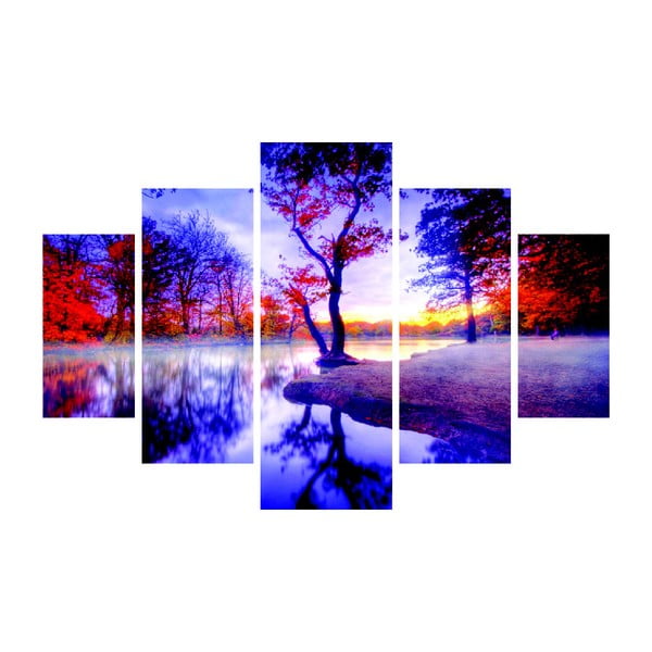 Purple Magic többrészes kép, 92 x 56 cm