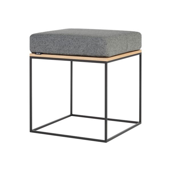 Szürke kárpitozott ülőke Feo – noo.ma