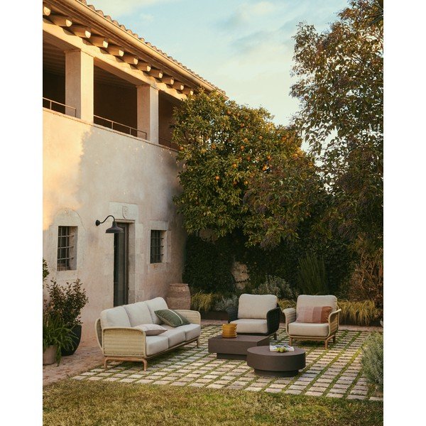 Bézs párnázott kerti fotel Alipa – Kave Home-image-3