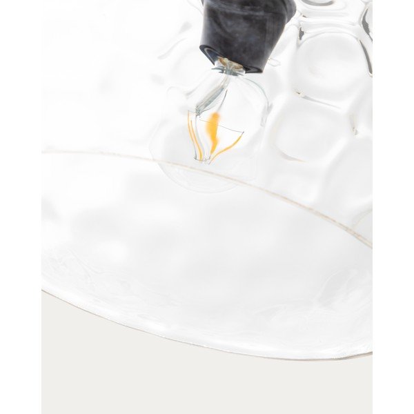 Fekete függőlámpa üveg búrával ø 40 cm Balma – Kave Home-image-3