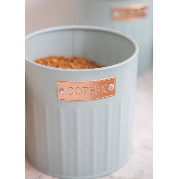 Kávétartó-teatartó acél doboz szett 3 db-os – Kitchen Craft-image-1