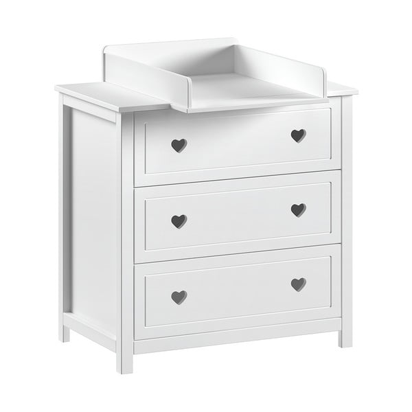 Fehér gyerek komód pelenkázó feltéttel 90x103x73 cm Amori – Vipack