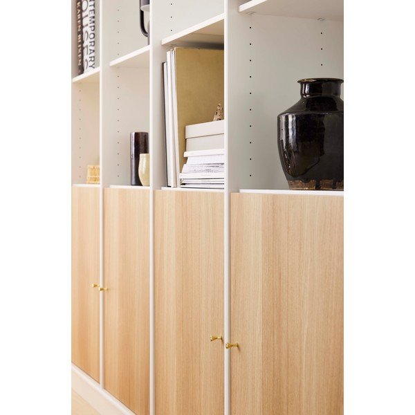 Fehér könyvespolc tölgyfa dekorral 176x199 cm Mistral - Hammel Furniture-image-4