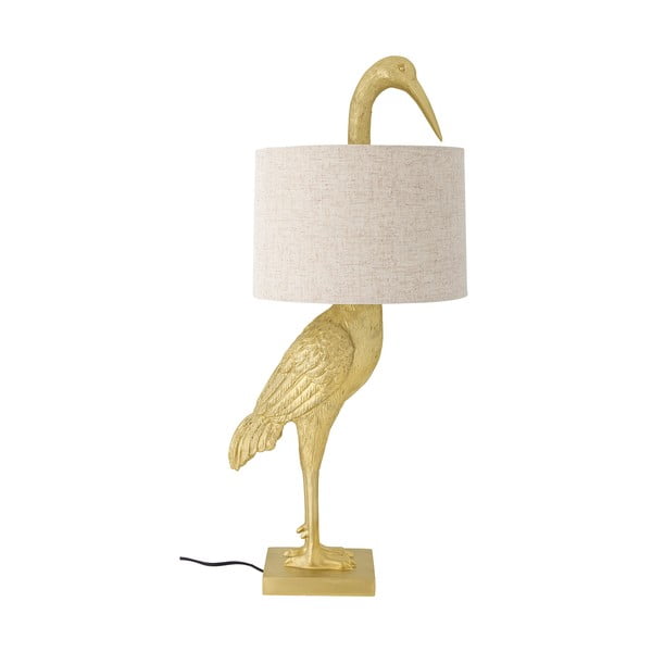 Aranyszínű asztali lámpa textil búrával (magasság 73 cm) Heron – Bloomingville