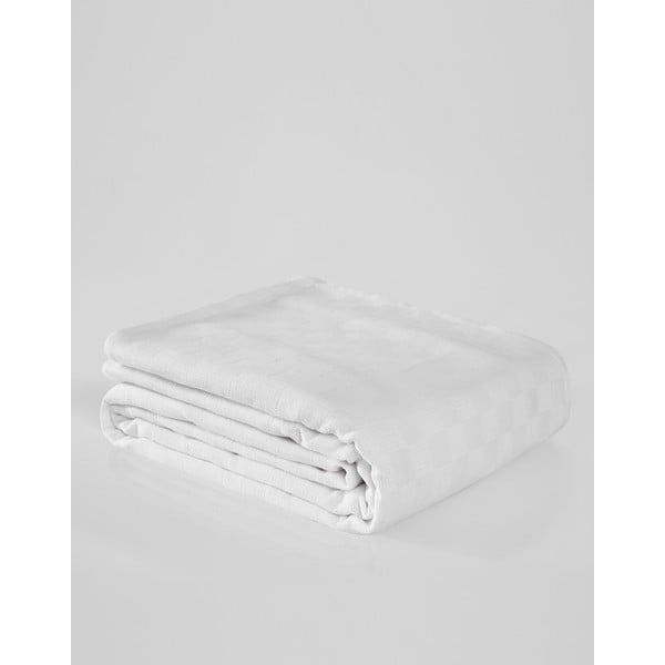 Fehér pamut ágytakaró franciaágyra 200x230 cm Plain – Mijolnir