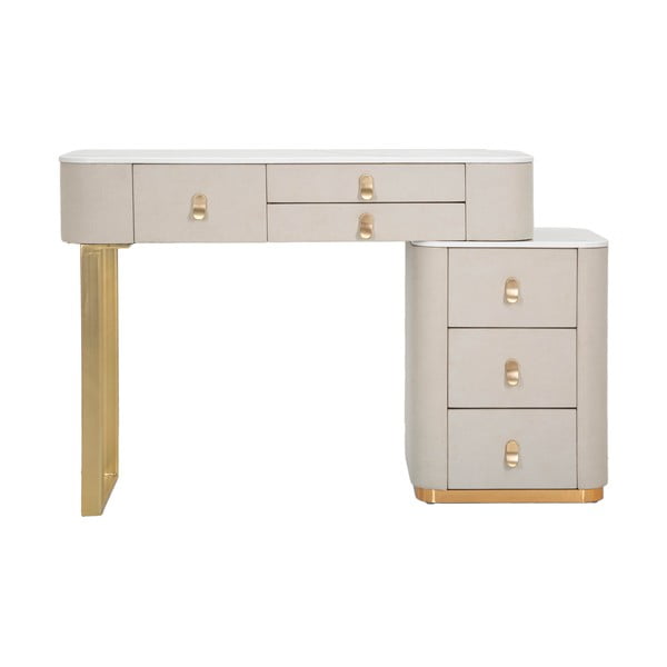 Bézs-aranyszínű konzolasztal 40x120 cm Beauty – Mauro Ferretti-image-4